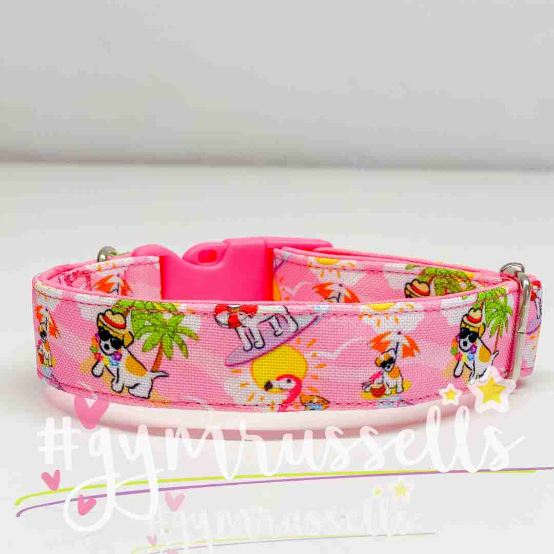 beach dog pink collar image 1