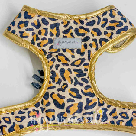 Gold leopard chest harness image 2