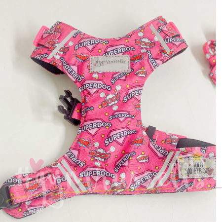 Superdog chest harness in pink image 2